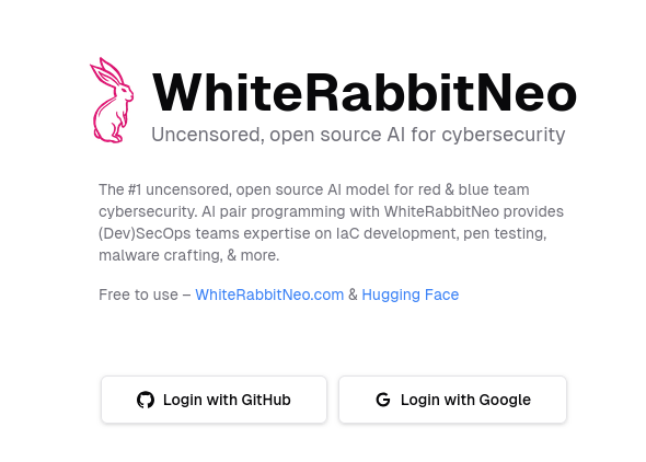 WhiteRabbitNeo login